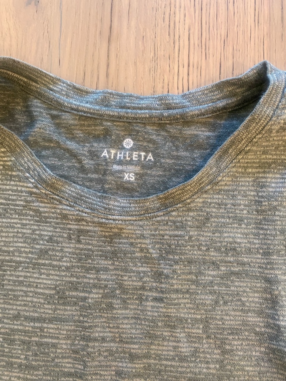 Athleta Olive Green Heathered Crewneck Tee